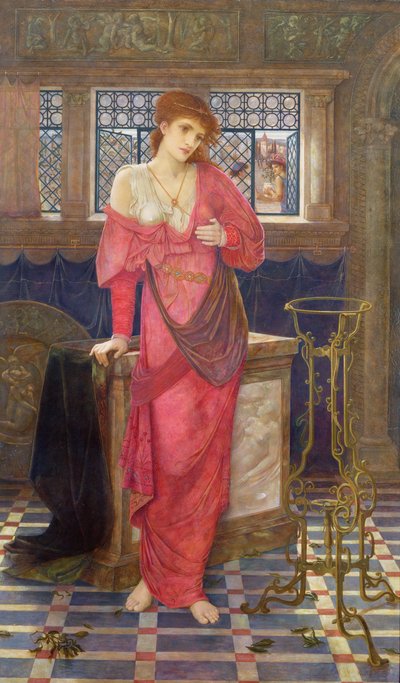 Isabella y la Olla de Albahaca de John Melhuish Strudwick